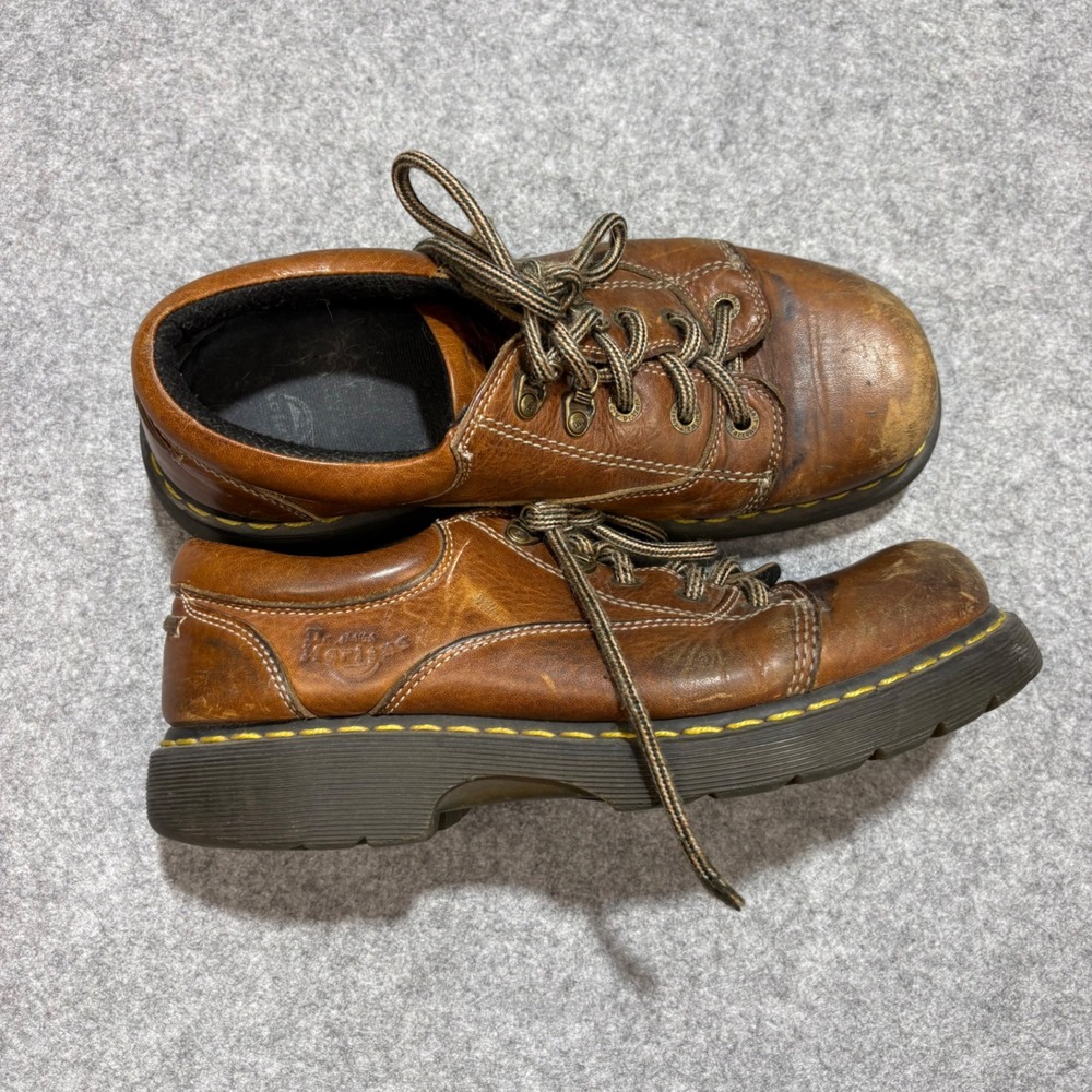 Dr. Martens 8A47 Brown Leather Lug Sole Oxford Shoes Mens 11 Low Top Boots